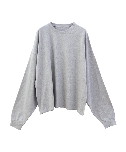 ISOOK(アイスー)の「ビッグシルエットロングTシャツ(kiharu select) / ロンT ルーズ オーバーサイズ 無地 長袖 シンプル 春服(Tシャツ/カットソー・レディース・ライトグレー/グレー・FREE)」の18枚目の写真