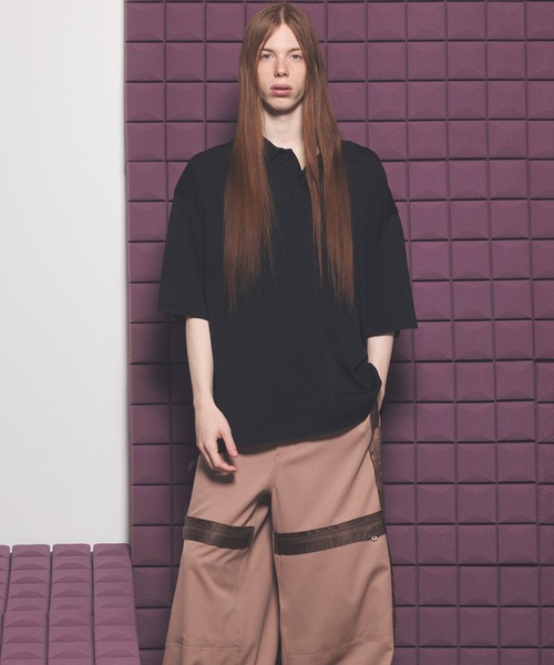 MAISON SPECIAL(メゾンスペシャル)の「《UNISEX》OUTLAST Prime-Over Short Sleeve Knit Polo Shirt/アウトラストプライムオーバーショートスリーブニットポロシャツ【MAISON SPECIAL/メゾンスペシャル】(ポロシャツ・メンズ・ピンク/ブラック/グレイッシュベージュ・0/1/2)」の16枚目の写真