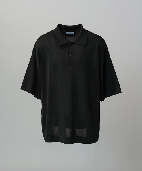 MAISON SPECIAL(メゾンスペシャル)の「《UNISEX》OUTLAST Prime-Over Short Sleeve Knit Polo Shirt/アウトラストプライムオーバーショートスリーブニットポロシャツ【MAISON SPECIAL/メゾンスペシャル】(ポロシャツ・メンズ・ピンク/ブラック/グレイッシュベージュ・0/1/2)」の19枚目の写真