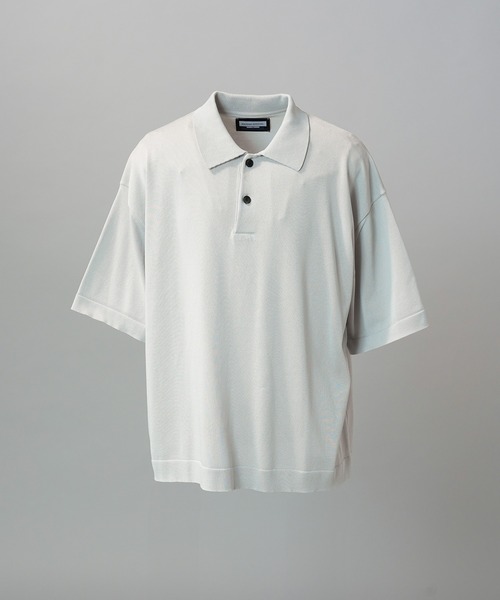 MAISON SPECIAL(メゾンスペシャル)の「《UNISEX》OUTLAST Prime-Over Short Sleeve Knit Polo Shirt/アウトラストプライムオーバーショートスリーブニットポロシャツ【MAISON SPECIAL/メゾンスペシャル】(ポロシャツ・メンズ・ピンク/ブラック/グレイッシュベージュ・0/1/2)」の20枚目の写真