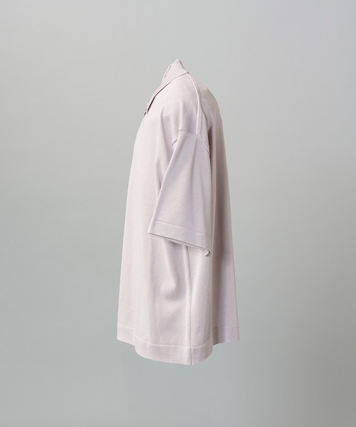 MAISON SPECIAL(メゾンスペシャル)の「《UNISEX》OUTLAST Prime-Over Short Sleeve Knit Polo Shirt/アウトラストプライムオーバーショートスリーブニットポロシャツ【MAISON SPECIAL/メゾンスペシャル】(ポロシャツ・メンズ・ピンク/ブラック/グレイッシュベージュ・0/1/2)」の22枚目の写真