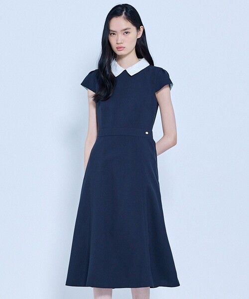 TOCCA（トッカ）の「CALLA LILY SILHOUETTE ドレス（ワンピース・レディース・ネイビー系/サックスブルー系・00/0/2/4/6）」の2枚目の写真