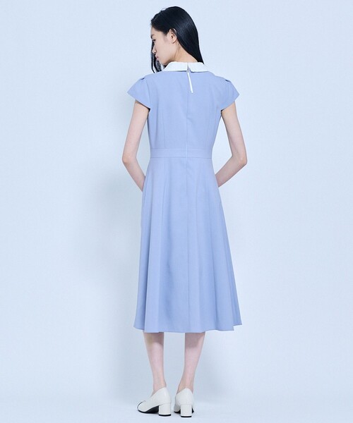 TOCCA（トッカ）の「CALLA LILY SILHOUETTE ドレス（ワンピース・レディース・ネイビー系/サックスブルー系・00/0/2/4/6）」の6枚目の写真