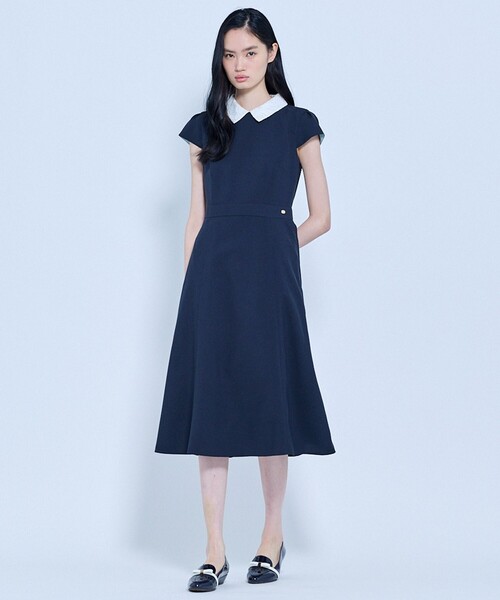 TOCCA（トッカ）の「CALLA LILY SILHOUETTE ドレス（ワンピース・レディース・ネイビー系/サックスブルー系・00/0/2/4/6）」の8枚目の写真