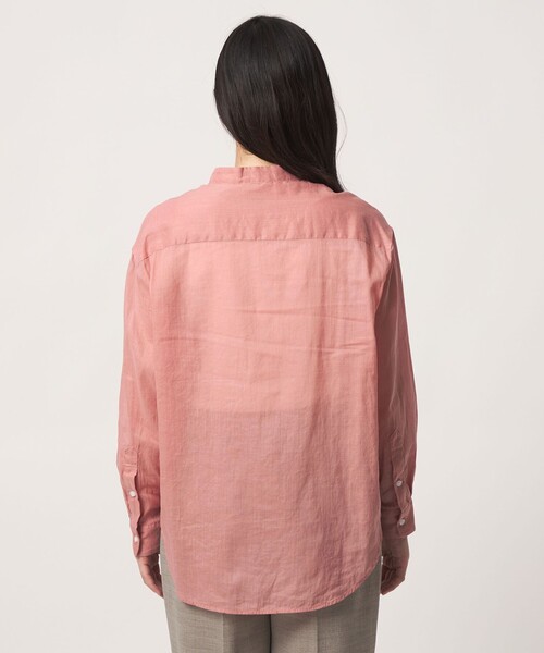 A DAY IN THE LIFE UNITED ARROWS(アデイインザライフユナイテッドアローズ)の「ラミーコットン シアー バンドカラーシャツ <A DAY IN THE LIFE>(シャツ/ブラウス・レディース・ライム/ピンク/ネイビー/ライラック・FREE)」の9枚目の写真