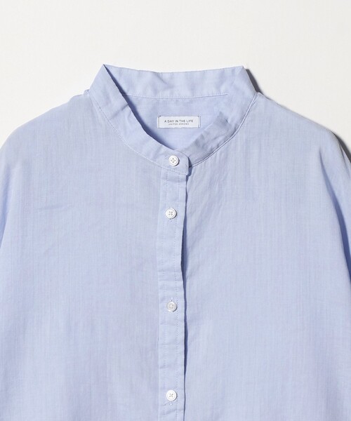 A DAY IN THE LIFE UNITED ARROWS(アデイインザライフユナイテッドアローズ)の「ラミーコットン シアー バンドカラーシャツ <A DAY IN THE LIFE>(シャツ/ブラウス・レディース・ライム/ピンク/ネイビー/ライラック・FREE)」の11枚目の写真