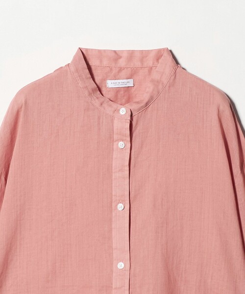 A DAY IN THE LIFE UNITED ARROWS(アデイインザライフユナイテッドアローズ)の「ラミーコットン シアー バンドカラーシャツ <A DAY IN THE LIFE>(シャツ/ブラウス・レディース・ライム/ピンク/ネイビー/ライラック・FREE)」の16枚目の写真