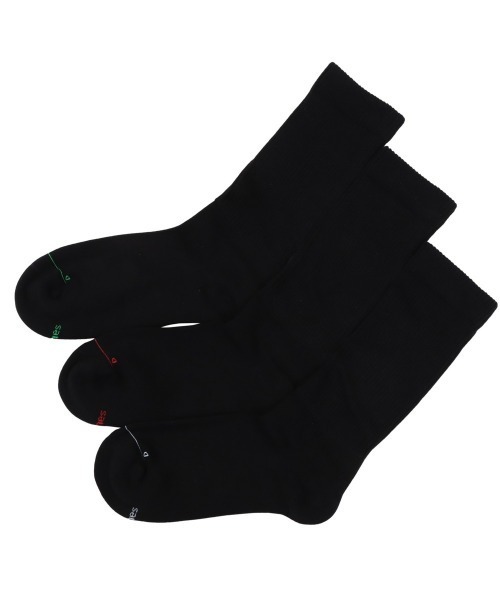 HANES(ヘインズ)の「【Hanes/ヘインズ】レディース 【3足組】Hanes originals フルレングスソックス by THE DODO JEAN(ソックス/靴下・レディース・ブラック/シルバーグレー/ホワイト・SMALL)」の2枚目の写真