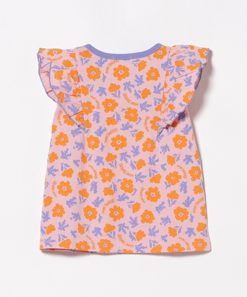 BEAMS mini(ビームスミニ)の「フラワー柄 フリル Tシャツ(90~140cm)外遊び プチプラ 保育園 通学 夏休み(Tシャツ/カットソー・キッズ・ピンク/パープル系その他4・100/90/140/130/120/110)」の7枚目の写真