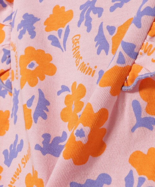BEAMS mini(ビームスミニ)の「フラワー柄 フリル Tシャツ(90~140cm)外遊び プチプラ 保育園 通学 夏休み(Tシャツ/カットソー・キッズ・ピンク/パープル系その他4・100/90/140/130/120/110)」の9枚目の写真