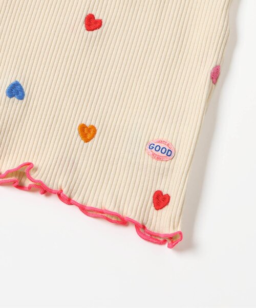 BREEZE(ブリーズ)の「刺繍リブタンクトップ(タンクトップ・キッズ・オフホワイト/ブラック・80/90/100/110/120/130/140)」の6枚目の写真