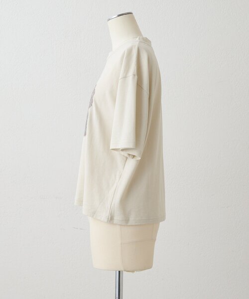ear PAPILLONNER（イアパピヨネ）の「ナンバーTシャツ【SUM1 STYLE】（Tシャツ/カットソー・レディース・ライトベージュ・FREE）」の14枚目の写真