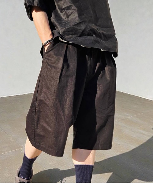 TROVE（トローヴ）の「TROVE / C.L TWILL PLAY HALF PANTS（その他パンツ・メンズ・グレー系その他/ブラック・1/3）」の3枚目の写真