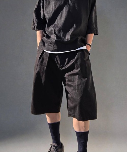 TROVE（トローヴ）の「TROVE / C.L TWILL PLAY HALF PANTS（その他パンツ・メンズ・グレー系その他/ブラック・1/3）」の4枚目の写真