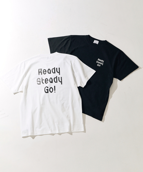 EDIFICE(エディフィス)の「《WEB限定》Ready Steady Go! / レディーステディゴー 別注 プリント Tシャツ(Tシャツ/カットソー・メンズ・ホワイト/ブラック・MEDIUM/LARGE)」の4枚目の写真