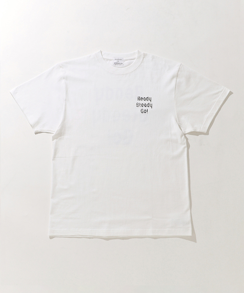 EDIFICE(エディフィス)の「《WEB限定》Ready Steady Go! / レディーステディゴー 別注 プリント Tシャツ(Tシャツ/カットソー・メンズ・ホワイト/ブラック・MEDIUM/LARGE)」の6枚目の写真