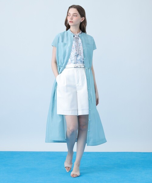 ANAYI(アナイ)の「Coral プリントローンスカーフタイ ブラウス〈セットアップ対応商品〉(シャツ/ブラウス・レディース・ピンク/ブルー・38/36)」の9枚目の写真
