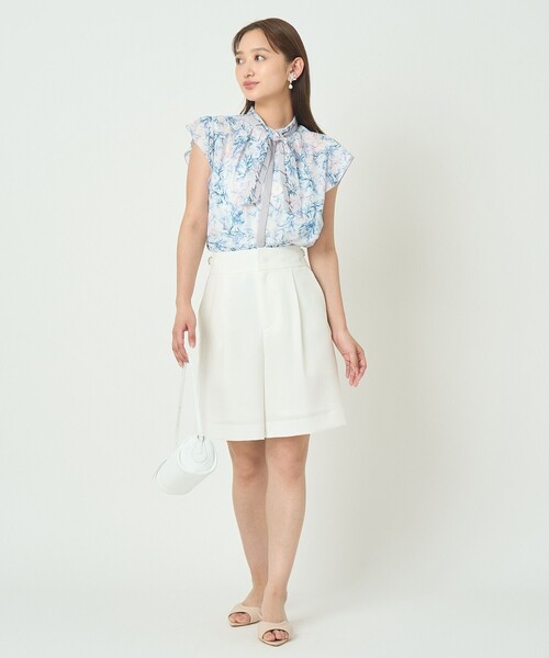 ANAYI(アナイ)の「Coral プリントローンスカーフタイ ブラウス〈セットアップ対応商品〉(シャツ/ブラウス・レディース・ピンク/ブルー・38/36)」の20枚目の写真