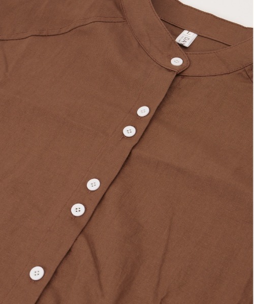 BACKYARD FAMILY(バックヤードファミリー)の「ロングチュニック lyblushirt(チュニック・レディース・ライトグリーン/ブルー/ベージュ/ダークブラウン/ライトブルー・2XL/L/M/XL)」の11枚目の写真