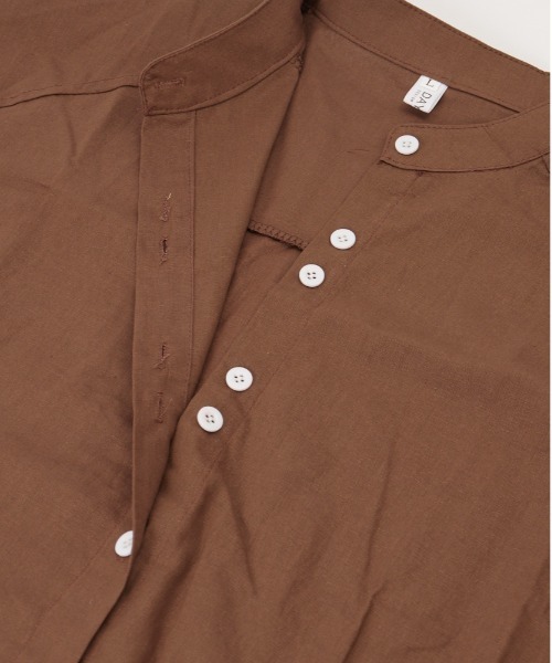 BACKYARD FAMILY(バックヤードファミリー)の「ロングチュニック lyblushirt(チュニック・レディース・ライトグリーン/ブルー/ベージュ/ダークブラウン/ライトブルー・2XL/L/M/XL)」の12枚目の写真