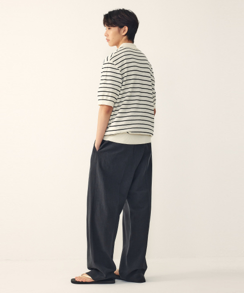 STUDIO TOMBOY（スタジオトムボーイ）の「[MEN] タックディテールワイドパンツ _ブラック_9156231082（スラックス・メンズ・ブラック・MEDIUM/LARGE/X-LARGE）」の4枚目の写真
