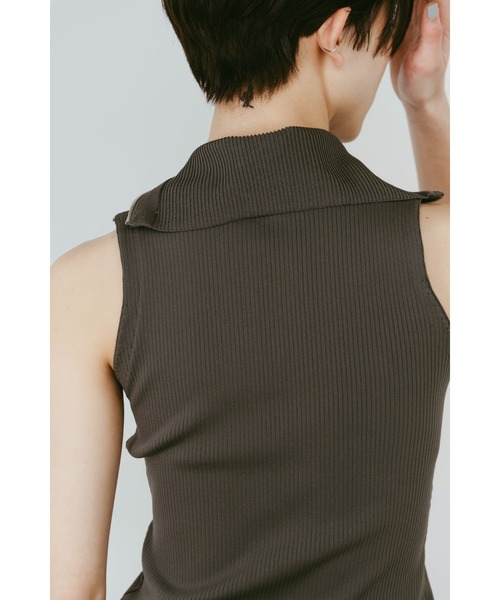 Knuth Marf(クヌースマーフ)の「half-zip knit tank(タンクトップ・レディース・グレー/ブラック・FREE)」の13枚目の写真