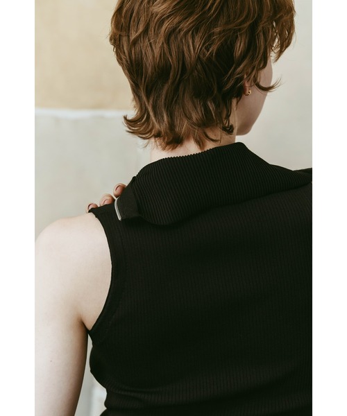 Knuth Marf(クヌースマーフ)の「half-zip knit tank(タンクトップ・レディース・グレー/ブラック・FREE)」の20枚目の写真