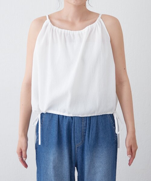 CIAOPANIC TYPY（チャオパニックティピー）の「【willow】サッカーバルーンキャミブラウス（Tシャツ/カットソー・レディース・ブラウン/ホワイト・ONE SIZE）」の20枚目の写真