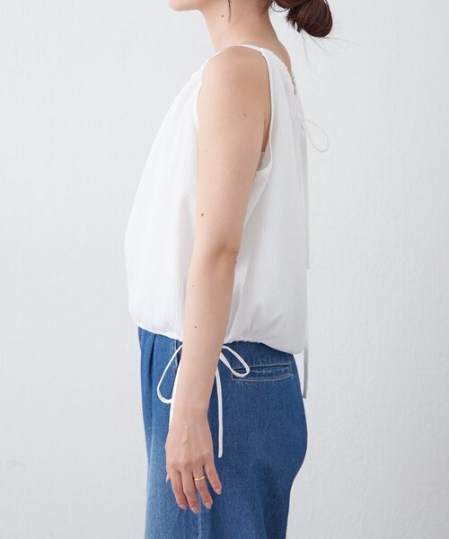 CIAOPANIC TYPY（チャオパニックティピー）の「【willow】サッカーバルーンキャミブラウス（Tシャツ/カットソー・レディース・ブラウン/ホワイト・ONE SIZE）」の21枚目の写真