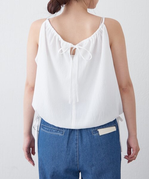 CIAOPANIC TYPY（チャオパニックティピー）の「【willow】サッカーバルーンキャミブラウス（Tシャツ/カットソー・レディース・ブラウン/ホワイト・ONE SIZE）」の22枚目の写真