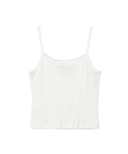 APEE BY A BATHING APE（エイピーバイアベイシングエイプ）の「HEART BADGE POINTELLE CAMISOLE（キャミソール・レディース・ネイビー/グレー/ホワイト・X-SMALL/SMALL）」の6枚目の写真