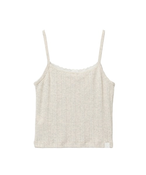 APEE BY A BATHING APE（エイピーバイアベイシングエイプ）の「HEART BADGE POINTELLE CAMISOLE（キャミソール・レディース・ネイビー/グレー/ホワイト・X-SMALL/SMALL）」の7枚目の写真