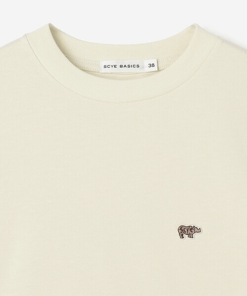 SCYE BASICS（サイベーシックス）の「SCYE BASICS | 〈別注〉コットン 半袖Tシャツ WOMEN（Tシャツ/カットソー・レディース・レッド系その他/ダークネイビー/ベージュ系その他・38）」の11枚目の写真