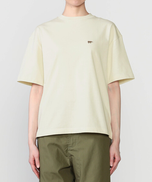 SCYE BASICS（サイベーシックス）の「SCYE BASICS | 〈別注〉コットン 半袖Tシャツ WOMEN（Tシャツ/カットソー・レディース・レッド系その他/ダークネイビー/ベージュ系その他・38）」の7枚目の写真