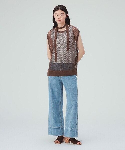 BEAMS HEART(ビームスハート)の「チョーカー付き メッシュ ベスト(セットアイテム・接触冷感)(ベスト・レディース・ブラック/ブラウン/ベージュ・ONE SIZE)」の8枚目の写真