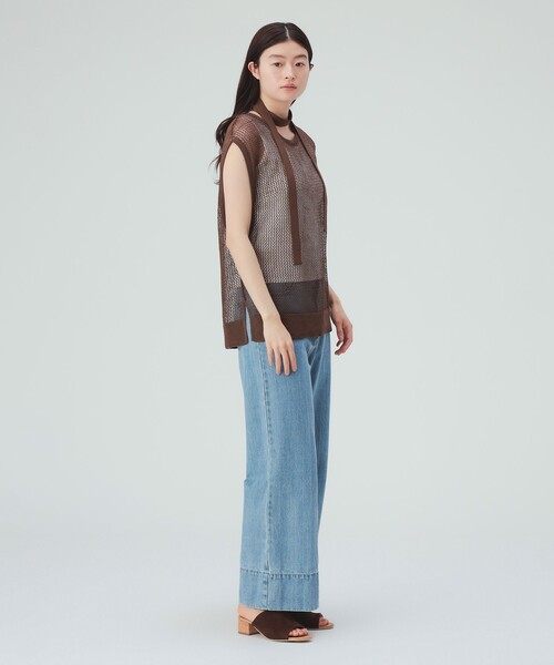 BEAMS HEART(ビームスハート)の「チョーカー付き メッシュ ベスト(セットアイテム・接触冷感)(ベスト・レディース・ブラック/ブラウン/ベージュ・ONE SIZE)」の10枚目の写真