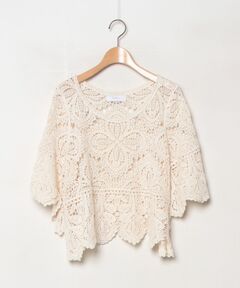 2WAY MESH DAMASK EMBROIDERY HOOD BLOUSE（シャツ/ブラウス）｜Ameri
