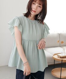 【WEB限定】前後2WAYシアージャガードティアードブラウス