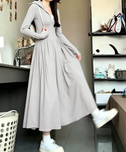 Miniministore(ミニミニストア)の「ラッシュガードレディース 着る日焼け止め(カーディガン/ボレロ・レディース・ホワイト/ライトブルー/ブラック/グレー/ピンク/ラベンダー・M/L)」の13枚目の写真