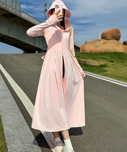 Miniministore(ミニミニストア)の「ラッシュガードレディース 着る日焼け止め(カーディガン/ボレロ・レディース・ホワイト/ライトブルー/ブラック/グレー/ピンク/ラベンダー・M/L)」の20枚目の写真