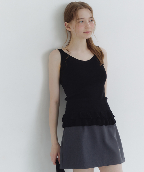 MICANE(ミケーネ)の「イレーネペプラムスリーブレス-カーディガンセットアップ(カーディガン/ボレロ・レディース・ブラック/スカイブルー・SMALL/MEDIUM/LARGE/X-LARGE)」の8枚目の写真