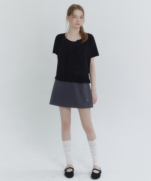 MICANE(ミケーネ)の「イレーネペプラムスリーブレス-カーディガンセットアップ(カーディガン/ボレロ・レディース・ブラック/スカイブルー・SMALL/MEDIUM/LARGE/X-LARGE)」の9枚目の写真
