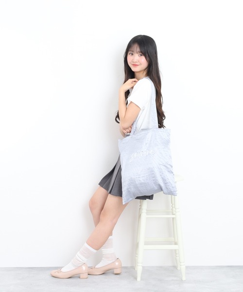 FUNALIVE(ファンアライブ)の「ロゴ刺繍トート(トートバッグ・レディース・グレー/ピンク/グリーン/ブラック/シャンパン・FREE)」の16枚目の写真