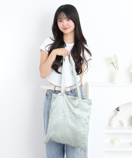 FUNALIVE(ファンアライブ)の「ロゴ刺繍トート(トートバッグ・レディース・グレー/ピンク/グリーン/ブラック/シャンパン・FREE)」の19枚目の写真
