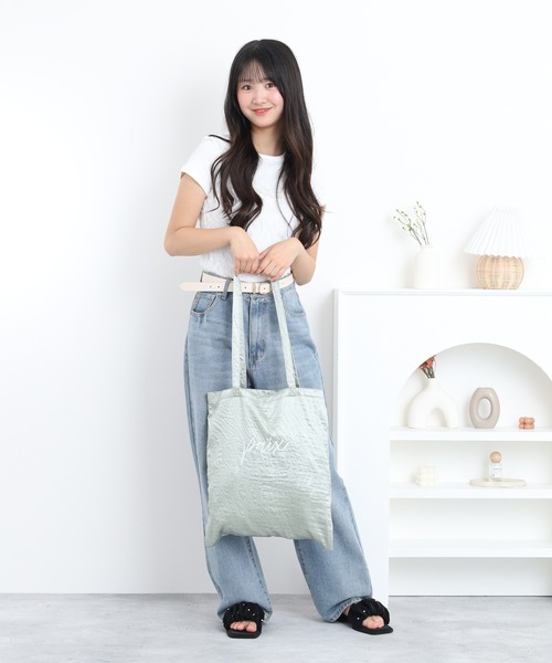 FUNALIVE(ファンアライブ)の「ロゴ刺繍トート(トートバッグ・レディース・グレー/ピンク/グリーン/ブラック/シャンパン・FREE)」の22枚目の写真