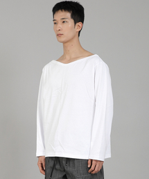 SAINTCREW（セントクルー）の「無地ボートネック長袖Tシャツ RBL-878 ホワイト（Tシャツ/カットソー）」