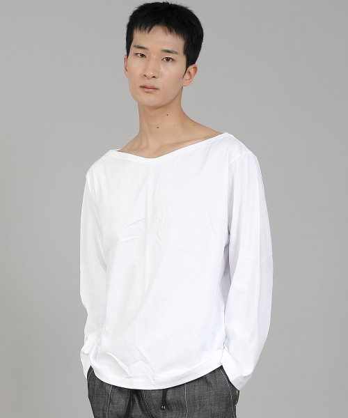 SAINTCREW（セントクルー）の「無地ボートネック長袖Tシャツ RBL-878 ホワイト（Tシャツ/カットソー・メンズ・その他・LARGE/MEDIUM/XX-LARGE/XXX-LARGE/XXXX-LARGE/X-LARGE）」の3枚目の写真