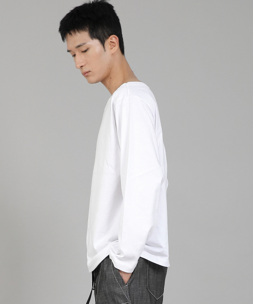 SAINTCREW（セントクルー）の「無地ボートネック長袖Tシャツ RBL-878 ホワイト（Tシャツ/カットソー・メンズ・その他・LARGE/MEDIUM/XX-LARGE/XXX-LARGE/XXXX-LARGE/X-LARGE）」の5枚目の写真