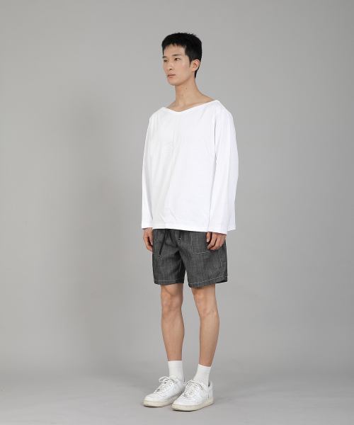 SAINTCREW（セントクルー）の「無地ボートネック長袖Tシャツ RBL-878 ホワイト（Tシャツ/カットソー・メンズ・その他・LARGE/MEDIUM/XX-LARGE/XXX-LARGE/XXXX-LARGE/X-LARGE）」の6枚目の写真