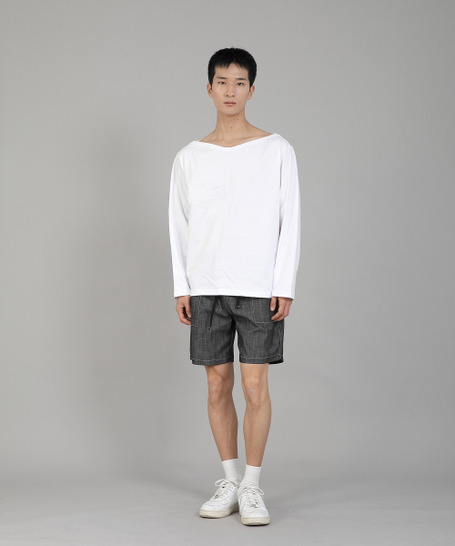 SAINTCREW（セントクルー）の「無地ボートネック長袖Tシャツ RBL-878 ホワイト（Tシャツ/カットソー・メンズ・その他・LARGE/MEDIUM/XX-LARGE/XXX-LARGE/XXXX-LARGE/X-LARGE）」の7枚目の写真